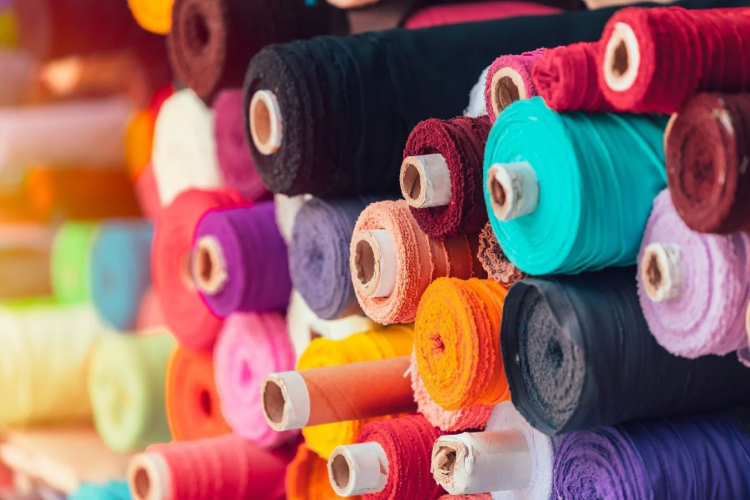 Modern textile factory producing cotton fabrics and designer garments