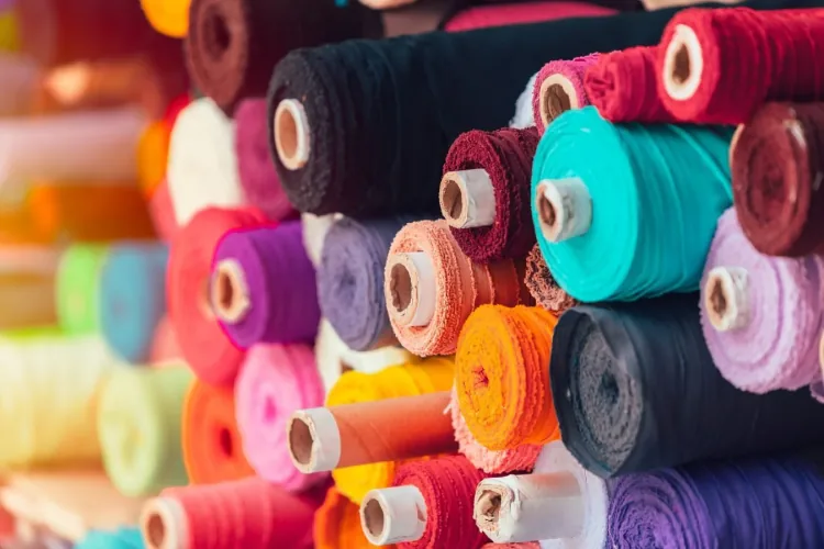 Modern textile factory producing cotton fabrics and designer garments